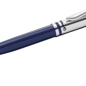 pelikan jazz classic boligrafo retractil trazo de 1mm mecanismo de giro capuchon y clip cromados recambio 337m negro estuche de regalo color azul marino