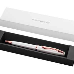 pelikan jazz noble boligrafo retractil trazo de 1mm mecanismo de giro recambio 337m azul estuche de regalo detalles cromados color perla