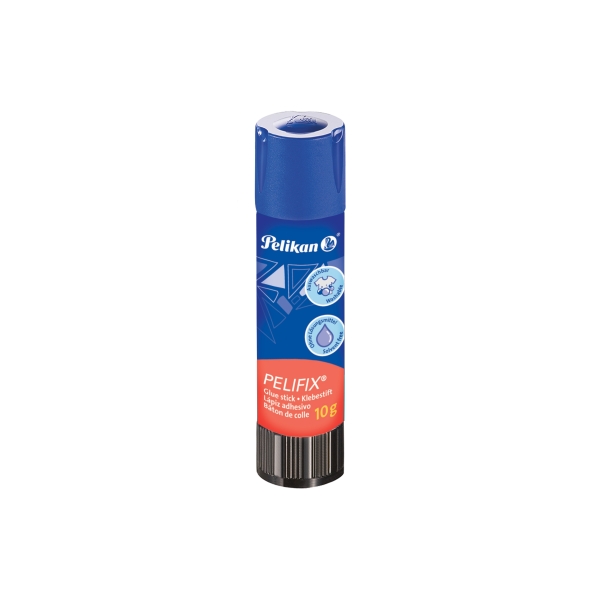 pelikan pelifix pegamento en barra de 10g sin disolventes lavable con agua fria color blanco