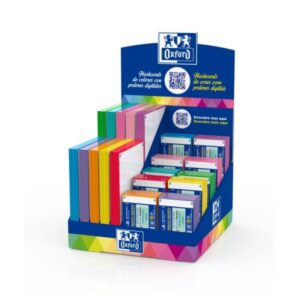 oxford flashcards expositor con 60 paquetes de tarjetas flashcards 2.0 a5 y a7 20 sobres a5 de colores vivos 40 sobres a7 de colores vivos y pastel colores surtidos