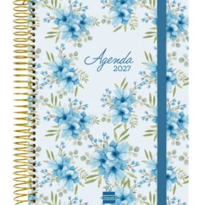 finocam cloe agenda de espiral en catalan 16 meses semana vista horizontal formato e10 155x212mm tapa dura papel de 100g/m2 goma elastica adhesivos tematicos multicolor