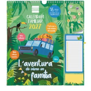 finocam sep calendario de pared en catalan 16 meses mes vista formato plus 215x325mm espiral doble metalica papel de 140g/m2 espacio para notas anilla portaboligrafo multicolor