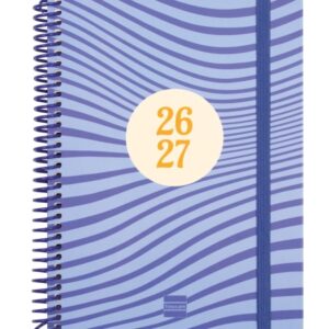 finocam diva agenda escolar 26/27 en catalan semana vista horizontal formato 4º 155x212mm tapas de carton forrado papel de 80g/m2 espiral esquinas microperforadas multicolor