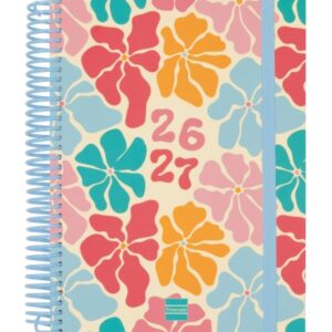 finocam diva agenda escolar 26/27 en catalan 1 dia por pagina formato 4º 155x212mm tapas de carton forrado papel de 80g/m2 espiral esquinas microperforadas multicolor