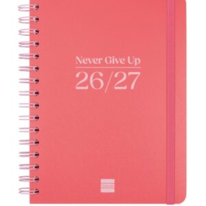 finocam cosmo flex agenda escolar 26/27 en catalan semana vista horizontal formato 4º 155x212mm tapas de polipropileno papel de 80g/m2 espiral esquinas microperforadas color rojo
