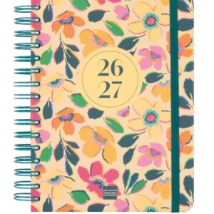 finocam cosmo cart agenda escolar 26/27 en catalan 1 dia por pagina formato 4º 155x212mm tapas de carton forrado papel de 80g/m2 espiral esquinas microperforadas multicolor