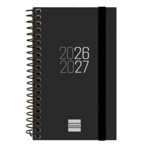 finocam espir agenda escolar 26/27 en catalan semana vista horizontal formato e3 79x127mm tapas de polipropileno papel de 80g/m2 espiral esquinas microperforadas color negro
