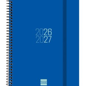 finocam espir agenda escolar 26/27 en catalan semana vista horizontal formato e10 155x212mm tapas de polipropileno papel de 80g/m2 espiral esquinas microperforadas color azul