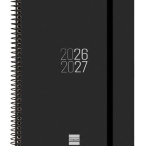 finocam espir agenda escolar 26/27 en catalan semana vista horizontal formato e10 155x212mm tapas de polipropileno papel de 80g/m2 espiral esquinas microperforadas color negro