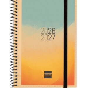 finocam espir agenda escolar 26/27 en catalan semana vista horizontal formato e8 120x171mm tapas de polipropileno papel de 80g/m2 espiral esquinas microperforadas multicolor