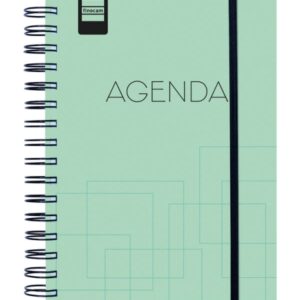 finocam institut agenda escolar 26/27 en catalan semana vista vertical formato 4º 155x215mm tapas de polipropileno papel de 90g/m2 espiral metalica color turquesa