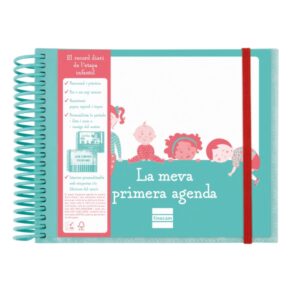 finocam infantil.2 agenda sin fechar en catalan 1 dia por pagina 160x130mm tapas de polipropileno papel de 90g/m2 espiral de plastico cierre con goma color turquesa
