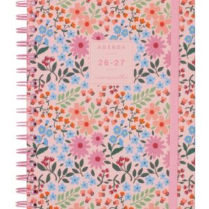finocam moniquilla agenda escolar 26/27 en catalan semana vista horizontal formato e10 155x212mm tapa dura papel de 80g/m2 espiral metalica multicolor