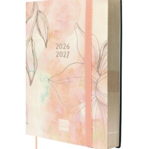 finocam mara agenda de tapa flexible internacional 18 meses 1 dia por pagina formato y4 120x170mm papel de 80g/m2 esquinas microperforadas cierre con goma multicolor