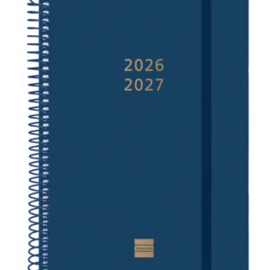 finocam espiral agenda internacional 18 meses semana vista horizontal formato e10 155x212mm tapas de polipropileno papel de 80g/m2 esquinas microperforadas color azul
