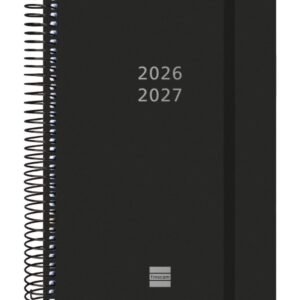 finocam espiral agenda internacional 18 meses 2 dias por pagina formato e10 155x212mm tapas de polipropileno papel de 70g/m2 esquinas microperforadas color negro