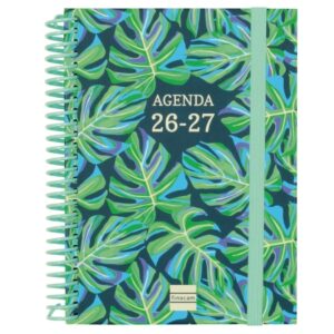finocam diva agenda escolar 26/27 semana vista horizontal formato 8º 120x164mm tapas de carton forrado papel de 80g/m2 espiral de plastico esquinas microperforadas multicolor