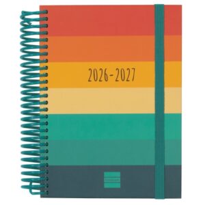 finocam diva agenda escolar 26/27 1 dia por pagina formato 8º 120x164mm tapas de carton forrado papel de 80g/m2 espiral de plastico esquinas microperforadas multicolor