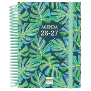finocam diva agenda escolar 26/27 1 dia por pagina formato 8º 120x164mm tapas de carton forrado papel de 80g/m2 espiral de plastico esquinas microperforadas multicolor