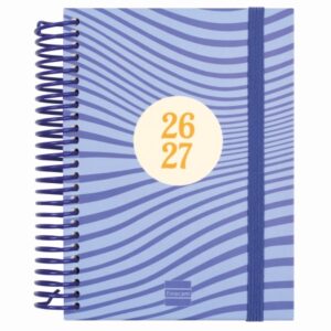 finocam diva agenda escolar 26/27 1 dia por pagina formato 8º 120x164mm tapas de carton forrado papel de 80g/m2 espiral de plastico esquinas microperforadas multicolor