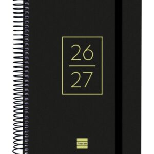 finocam secundaria agenda escolar 26/27 1 dia por pagina formato 4º 155x212mm tapas de polipropileno papel de 80g/m2 espiral metalica esquinas microperforadas color negro