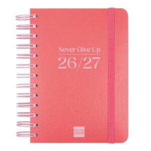 finocam cosmo flex agenda escolar 26/27 1 dia por pagina formato 8º 120x169mm tapas de polipropileno papel de 80g/m2 espiral metalica esquinas microperforadas color rojo