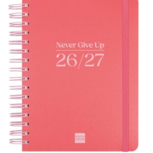 finocam cosmo flex agenda escolar 26/27 1 dia por pagina formato 4º 155x212mm tapas de polipropileno papel de 80g/m2 espiral metalica esquinas microperforadas color rojo