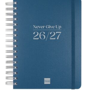 finocam cosmo flex agenda escolar 26/27 1 dia por pagina formato 4º 155x212mm tapas de polipropileno papel de 80g/m2 espiral metalica esquinas microperforadas color azul