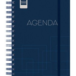 finocam institut agenda escolar 26/27 semana vista vertical formato 4º 155x215mm tapas de polipropileno papel de 90g/m2 espiral metalica color azul marino