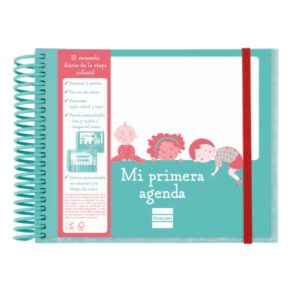 finocam infantil.2 agenda sin fechar 1 dia por pagina 160x130mm tapas de polipropileno papel de 90g/m2 espiral de plastico cierre con goma color turquesa