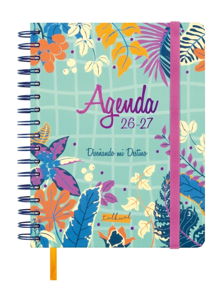 finocam talkual agenda escolar 26/27 1 dia por pagina formato 4º 155x217mm tapa dura papel de 80g/m2 espiral metalica multicolor