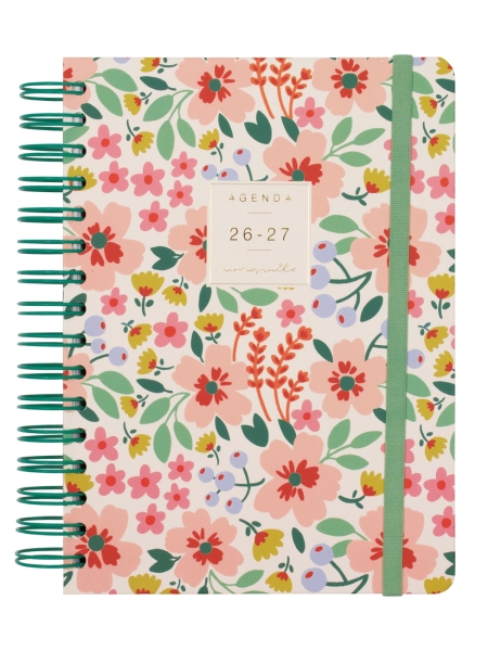 finocam moniquilla agenda escolar 26/27 1 dia por pagina formato e10 155x212mm tapa dura papel de 80g/m2 espiral metalica multicolor