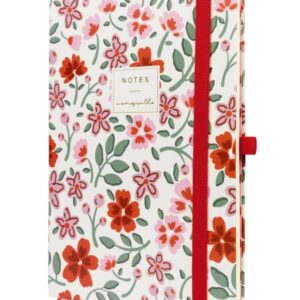 finocam moniquilla cuaderno de tapa dura 72 hojas formato a5 148x210mm papel crema de 80g/m2 liso bolsillo interior cierre con goma hojas microperforadas multicolor