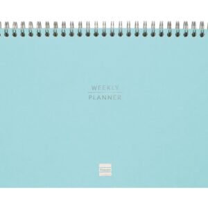 finocam haiku planificador sin fechar internacional semana vista vertical 240x165mm tapa dura papel de 95g/m2 57 semanas espiral metalica color azul