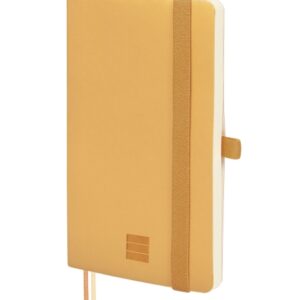 finocam nexo cuaderno de tapa blanda 72 hojas 90x150mm papel crema de 80g/m2 liso bolsillo interior cierre con goma hojas microperforadas color camel