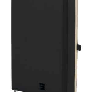 finocam nexo cuaderno de tapa blanda 72 hojas formato a5 148x210mm papel crema de 80g/m2 liso bolsillo interior cierre con goma hojas microperforadas color negro