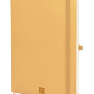 finocam nexo cuaderno de tapa blanda 72 hojas formato b5 176x250mm papel crema de 80g/m2 liso bolsillo interior cierre con goma hojas microperforadas color camel