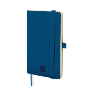 finocam nexo cuaderno de tapa blanda 72 hojas 90x150mm papel crema de 80g/m2 bolsillo interior cierre con goma portaboligrafo hojas microperforadas color azul marino