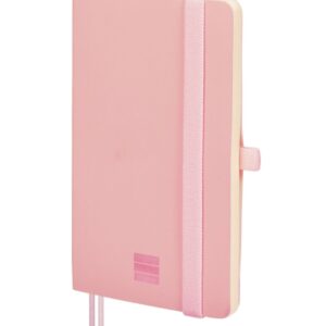 finocam nexo cuaderno de tapa blanda 72 hojas 90x150mm papel crema de 80g/m2 bolsillo interior cierre con goma portaboligrafo hojas microperforadas color rosa