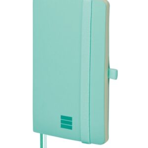 finocam nexo cuaderno de tapa blanda 72 hojas 90x150mm rayado horizontal papel crema de 80g/m2 bolsillo interior portaboligrafo hojas microperforadas color turquesa