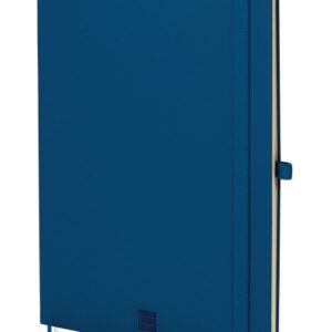 finocam nexo cuaderno de tapa dura 72 hojas formato b5 176x250mm rayado horizontal papel crema de 80g/m2 bolsillo interior portaboligrafo hojas microperforadas color azul marino