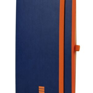 finocam modern cuaderno de tapa ligera 72 hojas formato a5 148x210mm papel crema de 80g/m2 liso bolsillo interior cierre con goma hojas microperforadas color azul