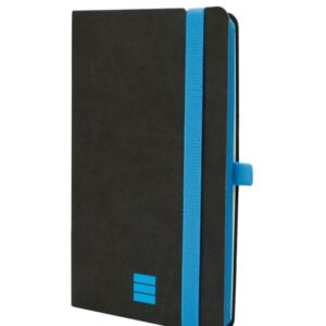 finocam modern cuaderno de tapa ligera 72 hojas 100x150mm papel crema de 80g/m2 bolsillo interior cierre con goma hojas microperforadas color negro