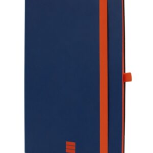 finocam modern cuaderno de tapa ligera 72 hojas formato a5 148x210mm papel crema de 80g/m2 bolsillo interior cierre con goma hojas microperforadas color azul