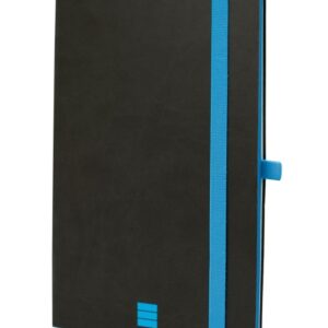 finocam modern cuaderno de tapa ligera 72 hojas formato a5 148x210mm papel crema de 80g/m2 bolsillo interior cierre con goma hojas microperforadas color negro