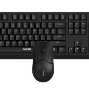 rapoo x1500 pack teclado + raton inalambricos 2.4ghz raton 1200 dpi autonomia hasta 12 meses color negro