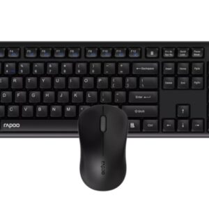 rapoo 8150m silent pack teclado + raton inalambricos bluetooth y 2.4ghz raton 1300 dpi autonomia hasta 12 meses color negro