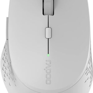 rapoo m300 silent raton inalambrico bluetooh y 2.4ghz 1600 dpi autonomia 9 meses color gris