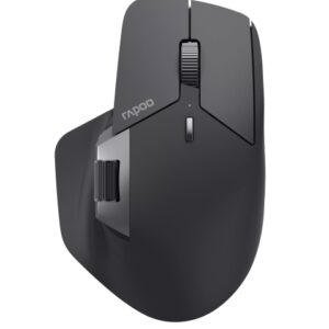 rapoo mt760lw raton inalambrico tamaño compacto bluetooh y 2.4ghz 4000 dpi bateria recargable ecologica color negro