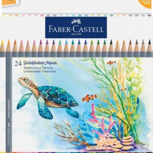 faber castell tropical escapes pack con 24 lapices de colores acuarelables goldfaber mina de 3,3mm aplicacion suave madera certificada fsc colores surtidos